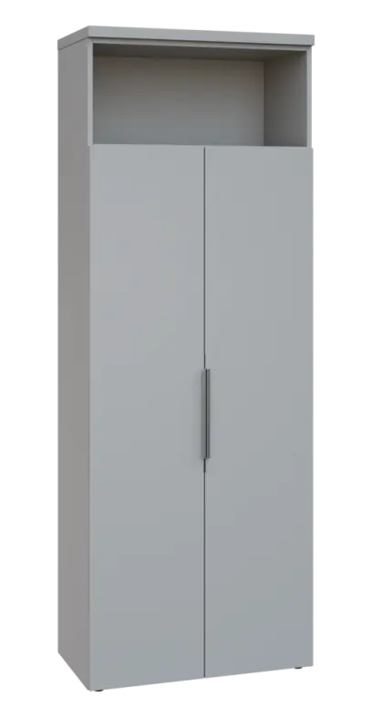 SISR 6 - 81N šatní skříň, 2-dveřová/nika, výsuvné ramínko, 2170x800x400, šedá